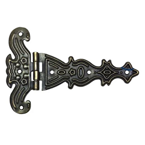 Dekoratif, Sac Tek Kuyruklu Menteşe - 69x102 Mm, Büyük, Antik, 100 Adet T20