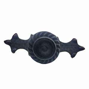 Antika Tarz Dekoratif Pirinç Çizgili Düğme - 35x100 Mm, Büyük, Oksit T20