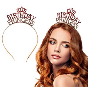 Evimdeyokyok Birthday Princess Kristal Taç – Rose Gold Kaplama T20