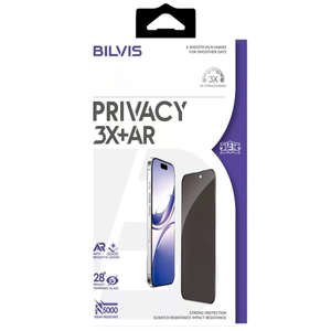 Evimdeyokyok Apple İphone 17 Pro Bilvis 3x Ar Hayalet Cam Ekran Koruyucu - Siyah T20