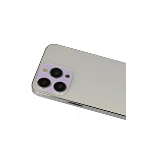 Evimdeyokyok Apple İphone 13 Pro Max Rainbow Kamera Lens Koruma Cam - Mor T20