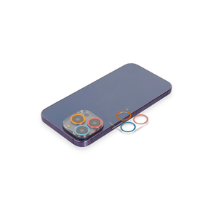 Evimdeyokyok Apple İphone 12 Pro Renkli Kamera Lens Koruma Cam - Pembe-mavi T20