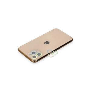 Evimdeyokyok Apple İphone 11 Pro Renkli Kamera Lens Koruma Cam - Yeşil-sarı T20