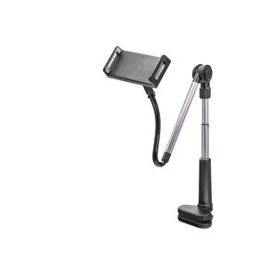 Evimdeyokyok Teleskopi̇k Mafsalli Masa Kenari Telefon Ve Tablet Standi - Siyah Nd1053 T20