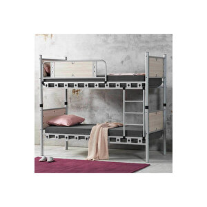 Elegan Modern Metal Ranza & Karyola Seti Cappuccino 90x200