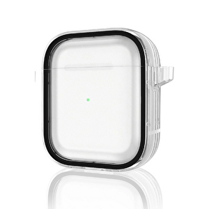 Evimdeyokyok Apple Airpods 4 (4.nesil) Shiny Şeffaf Kılıf - Siyah T20
