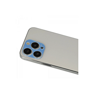 Evimdeyokyok Apple İphone 13 Pro Max Rainbow Kamera Lens Koruma Cam - Mavi T20