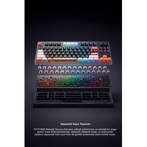 Çoklu Bağlantılı Rgb Işıklı Q Klavye Tk15 Siyah