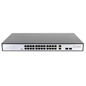 Uranium Poe-2421sfp-300w 24 Port 10/100+2x Gigabit Uplink +1xsfp Rackmount Switch (realtek Chipset)