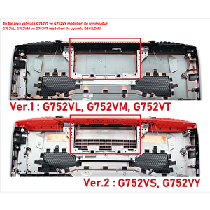 Asus  Rog G752v  Notebook Bataryası Pili   - Ver.1 (8 Cell)