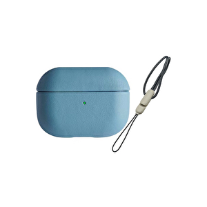 Evimdeyokyok Apple Airpods 3 (3.nesil) 405 Deri Kılıf - Sierra Blue T20