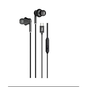 Bix Hf01c-bk Type-c Siyah 14mm Extra Bass Kulaki̇çi̇ Mikrofonlu Kulaklık