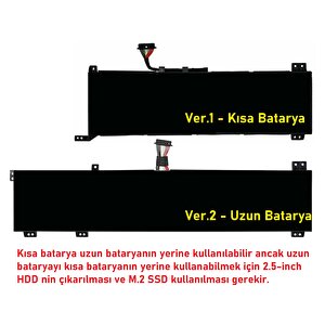 Lenovo Legion 5p-15imh05 Ile Uyumlu Notebook Bataryası Pili - Ver.2