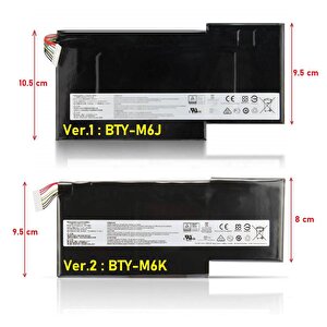 Msı Ile Uyumlu Gs63 8rf Stealth Pro Batarya Pil Versiyon-1