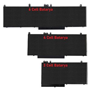 Dell Ile Uyumlu Latitude E5570 Versiyon P48f, P48f001  Laptop Batarya Pil 6 Cell