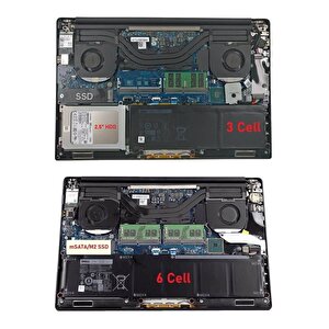 Dell Xps 15 7590  Batarya Ile Uyumlu  Pil  3 Cell