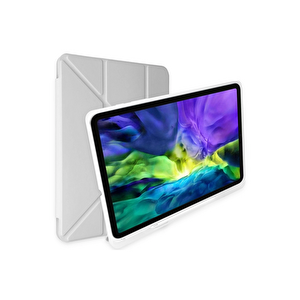 Evimdeyokyok Apple İpad 9.7 (2018) Kılıf Kalemlikli Mars Tablet Kılıfı - Gri T20