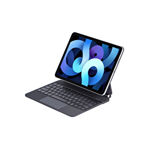 Evimdeyokyok Apple İpad Pro 13 (2024) Kılıf X9p Magic Manyetik Klavyeli Tablet Kılıfı - Siyah T20