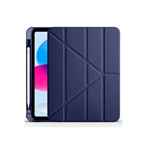 Evimdeyokyok Apple İpad 2022 10.9 (10.nesil) Kılıf Kalemlikli Mars Tablet Kılıfı - Lacivert T20