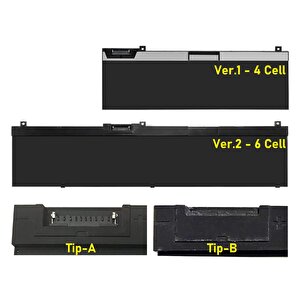 Dell P34e Ile Uyumlu Notebook Bataryası Pili  - Ver.2 - 6 Cell - Tip-a
