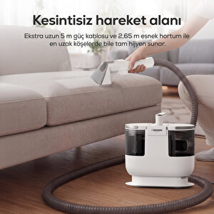 Buharlı Halı Yıkama & Koltuk Temizleme Makinesi 1700w | 16kpa Vakum, Buhar, Sıcak Su, Turbo (x6161), Standart 4253 Gri