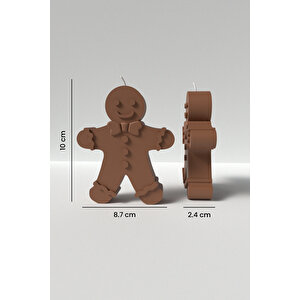 Büyük Kurabiye Adam Mum Silikon Kalıp M3 -yılbaşı Mum Kalıbı Soya Wax Mum Yapım Malzemeleri 10x8.7cm