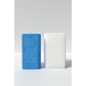 Desenli Tarot Ay Kartı Mum Silikon Kalıp -  The Moon Tarot Kartı Desenli Mum Kalıbı 12 X 6.8 Cm