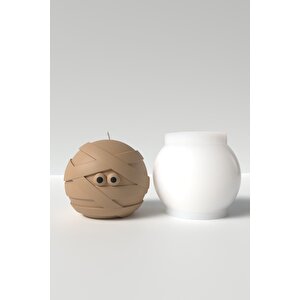 Sevimli Mumya Mum Silikon Kalıp - Halloween Mumya Mum Silikon Kalıp, Mum Yapım Malzemeleri  7 X 8 Cm
