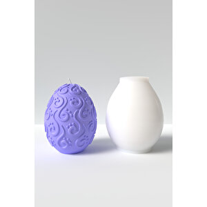 Büyük Paskalya Yumurtası Mum Silikon Kalıp M1 - Easter Mum Kalıbı Soya Wax Mum Yapım Malzemeleri