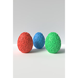 Büyük Paskalya Yumurtası Mum Silikon Kalıp M1 - Easter Mum Kalıbı Soya Wax Mum Yapım Malzemeleri