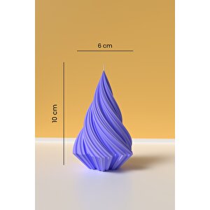 Desenli Ortboy Yılbaşı Ağcı Mum Silikon Kalıp - Mum Yapım Malzemeleri - 10cm