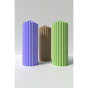 Büyük Boy Sütün Mum Silikon Kalıp - Silindir Sütün Mum Kalıbı, Büyük Boy Sütün Mum Kalıbı 20 X 7 Cm
