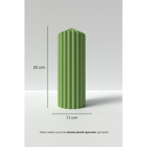Büyük Boy Sütün Mum Silikon Kalıp - Silindir Sütün Mum Kalıbı, Büyük Boy Sütün Mum Kalıbı 20 X 7 Cm