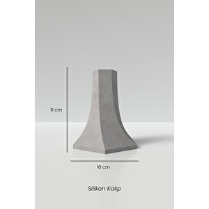 Beton Mumluk Şamdan Silikon Kalıp 2li - Mumluk Silikon Kalıp 2li Şamdan Kalıbı