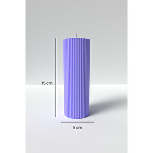 Büyük Desenli Silindir Mum Silikon Kalıp 15cm - Pillar Mum Kalıbı Soya Wax Mum Yapım Malzemeleri