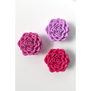 Dekoratif Büyük Gül Mum Silikon Kalıp - Rose Kalıp, Büyük Gül, Şakayık Mum Kalıbı  5x10 Cm