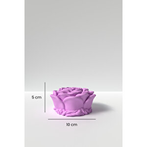 Dekoratif Büyük Gül Mum Silikon Kalıp - Rose Kalıp, Büyük Gül, Şakayık Mum Kalıbı  5x10 Cm