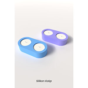 Orta Boy Boy Beton Mumluk Ve Tealight Silikon Kalıp H2 - Dekoratif  Beton Mumluk Kalıbı