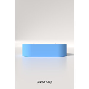 Orta Boy Boy Beton Mumluk Ve Tealight Silikon Kalıp H2 - Dekoratif  Beton Mumluk Kalıbı
