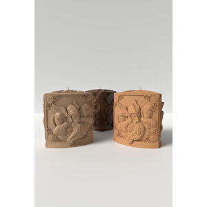 Büyük Savaş Tanrısı Odin Mum Silikon Kalıp -  Mitoloji Savaş Tanrısı Desenli Mum Kalıbı 10 X 9.6 Cm