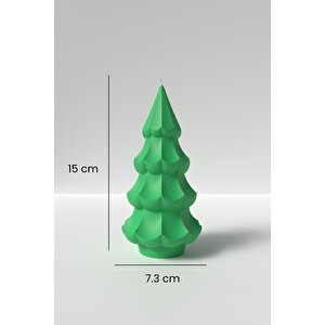 Büyük Yılbaşı Ağacı Mum Silikon Kalıp -yılbaşı Mum Silikon Kalıp, Mum Yapım Malzemeleri  15 X 7.3 Cm