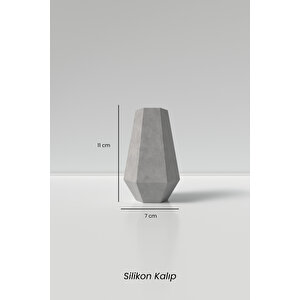 Minimal Geometrik Şamdan Mum Silikon Kalıp 3 Adet (küçük,orta,büyük)- Mumluk/şamdan Mum Kalıbı 3lü