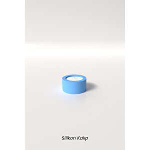 Küçük Boy Beton Mumluk Ve Tealight Silikon Kalıp H1 - Dekoratif  Beton Mumluk Kalıbı