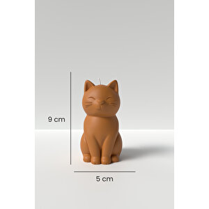 Kedi Mum Silikon Kalıp - Sevimli Kedi Mum Kalıbı, Kedi Figürlü Mum Kalıbı 9 X 5 Cm