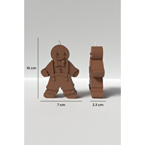 Büyük Kurabiye Adam Mum Silikon Kalıp M2 - Yılbaşı Mum Kalıbı Soya Wax Mum Yapım Malzemeleri 10x7 Cm