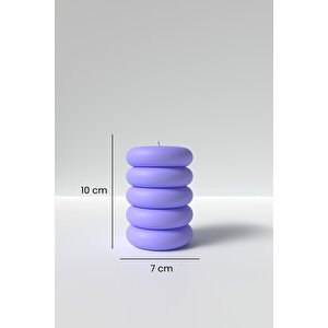 Silindir Halka Mum Silikon Kalıp - Halka Simit Mum Silikon Kalıp, Mum Yapım Malzemeleri  10 X 7 Cm
