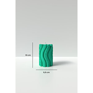 Desenli Silindir Mum Silikon Kalıp - Dekoratif Mum Kalıbı Mum Yapım Malzemeleri Abs-01