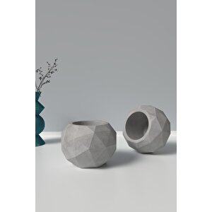 Dekoratif Geometrik Beton Saksı Silikon Kalıp M1