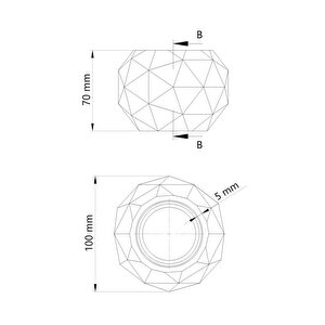 Dekoratif Geometrik Beton Saksı Silikon Kalıp M1