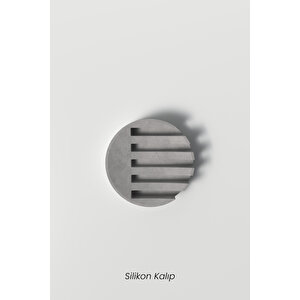 Desenli Beton Sabunluk Silikon Kalıp - Yuvarlak Beton Sabunlık Silikon Kalıbı M3